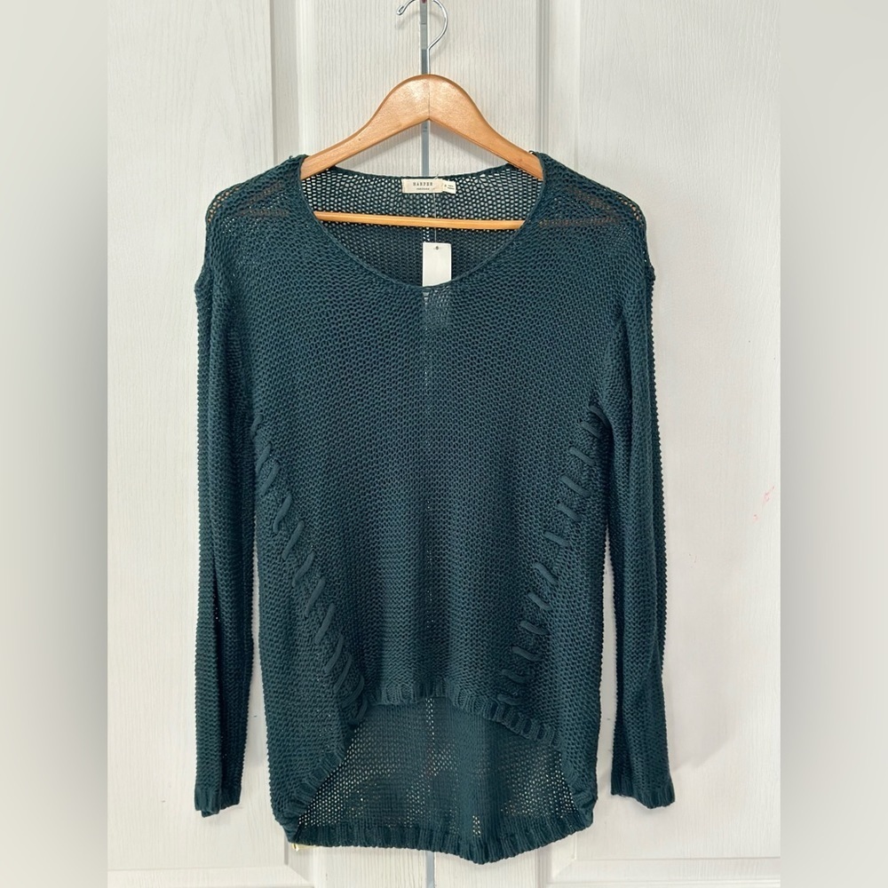 Harper Heritage Women's High Low Sweater Size Medium Dark Green NWT